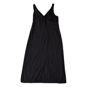 Vintage Black Satin Camisole Lingerie Dress Size Small